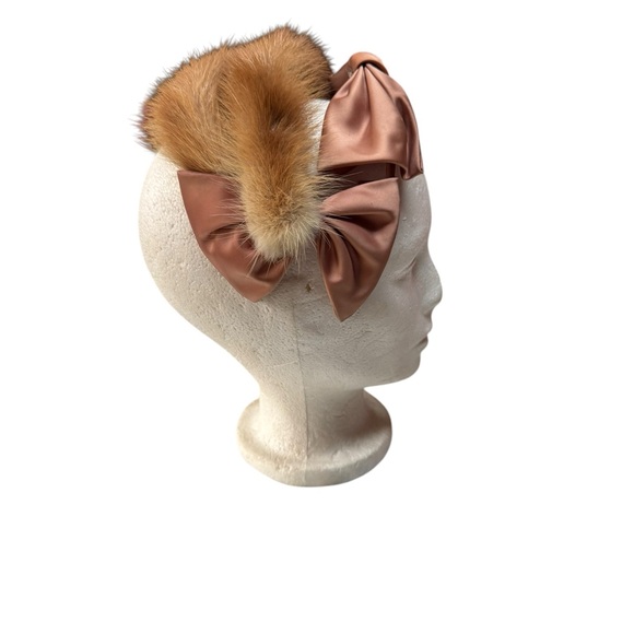 1950s‎ Mink Fur & Satin Headband main image 5